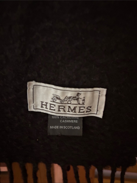 Hermes Accessories - Hermes  Brown Cashmere Fringe Scarf